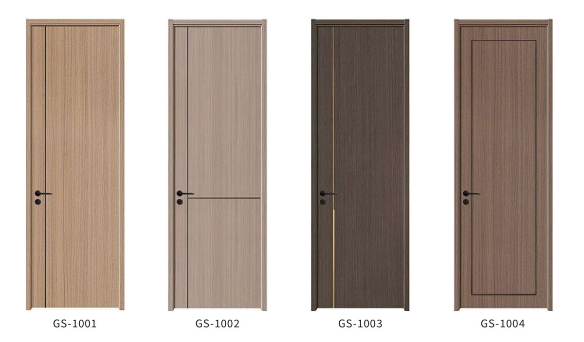 Puertas interiores de WPC, modelos GS-1001 a GS-1004